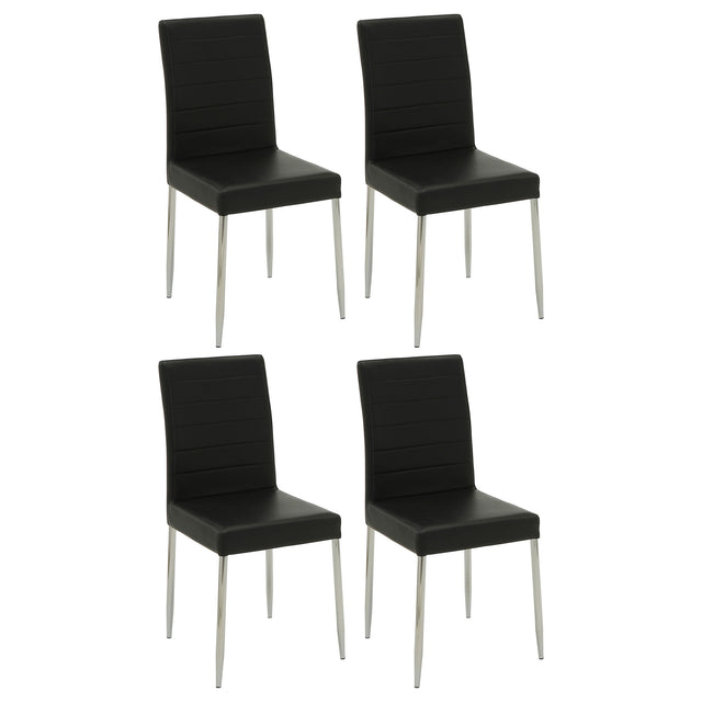 Side Chair - Maston Upholstered Dining Chairs Black (Set of 4)