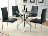 Side Chair - Maston Upholstered Dining Chairs Black (Set of 4)