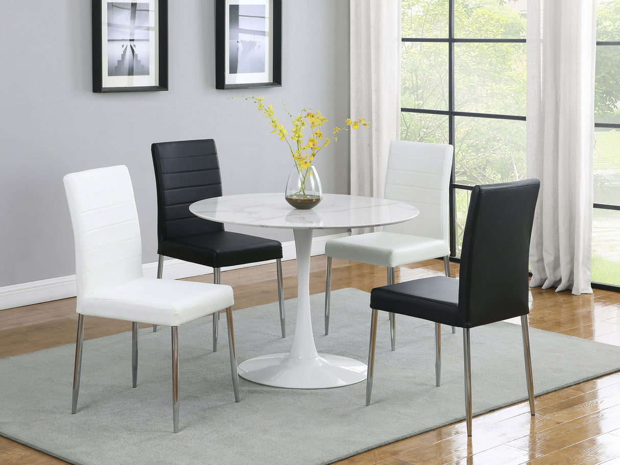 Side Chair - Maston Upholstered Dining Chairs Black (Set of 4)