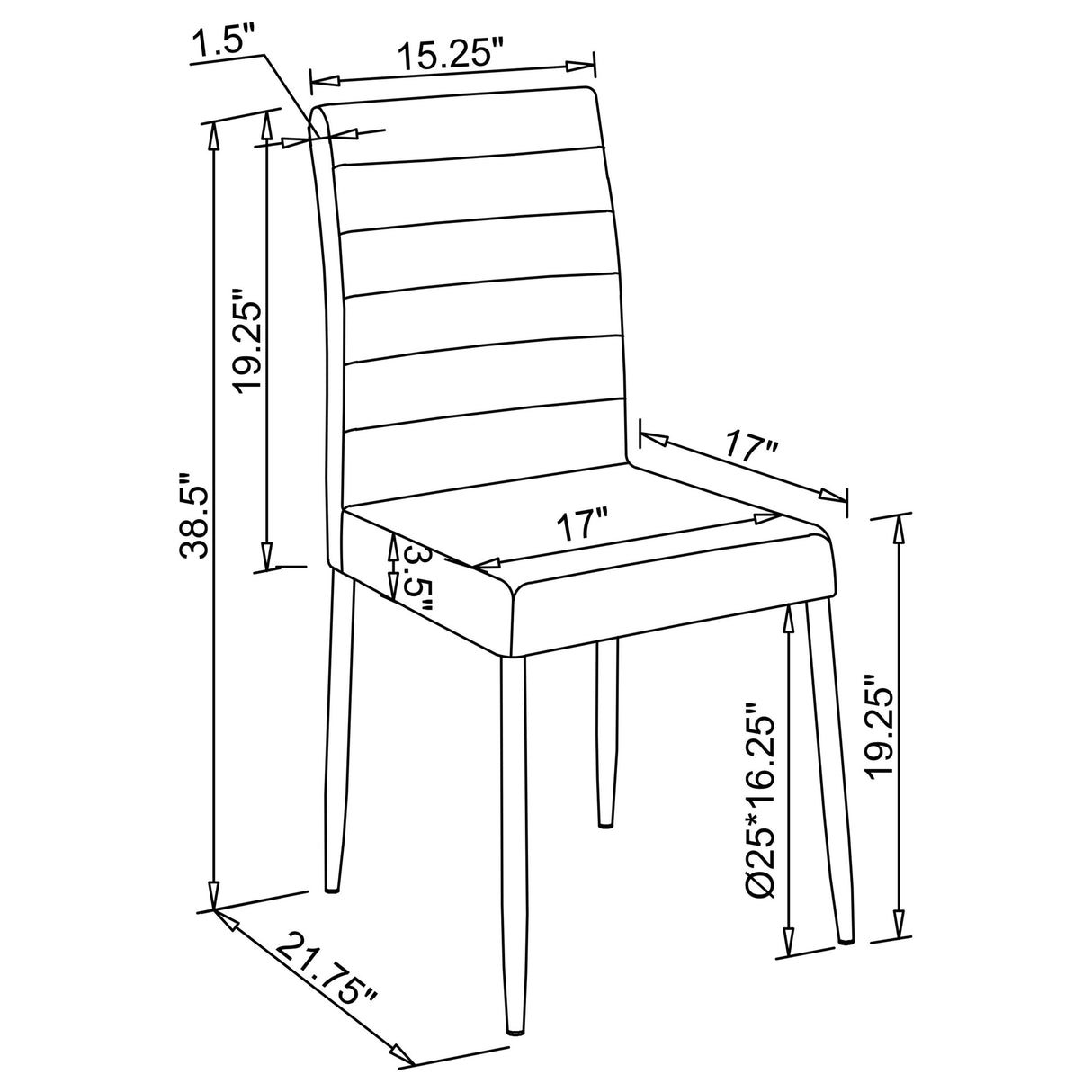 Side Chair - Maston Upholstered Dining Chairs White (Set of 4)