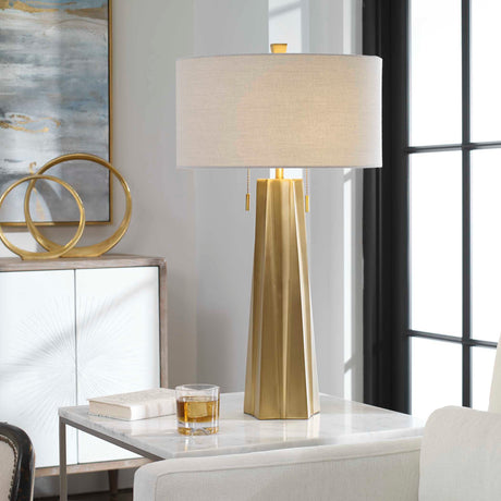 Maris Table Lamp - Gold / Beige by Uttermost - View 2