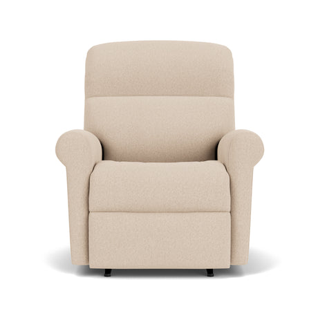 Davis Traditional Leather Power Recliner, Power Headrest | Flexsteel
