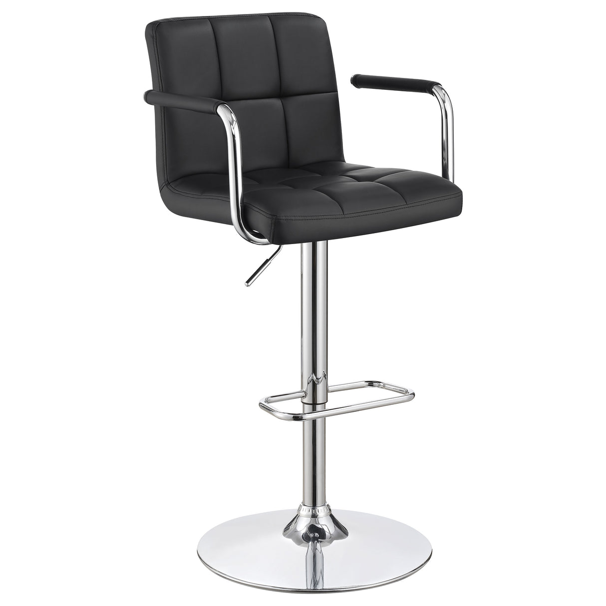 Adjustable Bar Stool - Palomar Adjustable Height Bar Stool Black and Chrome