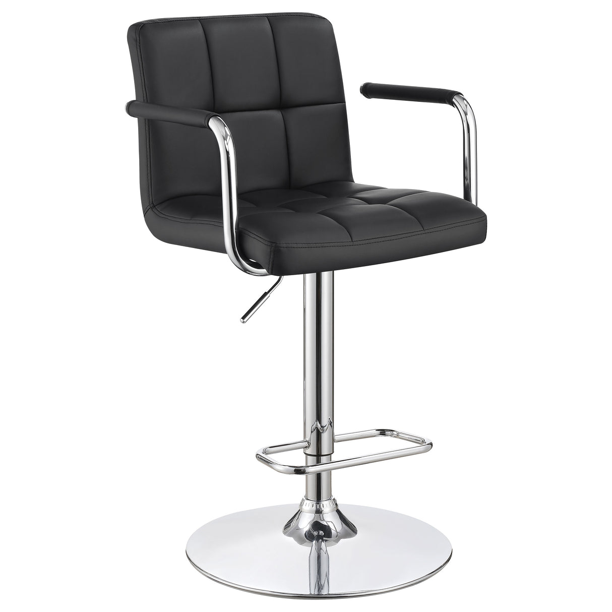 Adjustable Bar Stool - Palomar Adjustable Height Bar Stool Black and Chrome