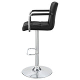 Adjustable Bar Stool - Palomar Adjustable Height Bar Stool Black and Chrome