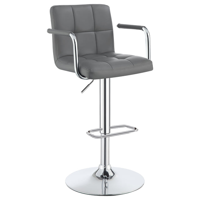 Adjustable Bar Stool - Palomar Adjustable Height Bar Stool Grey and Chrome