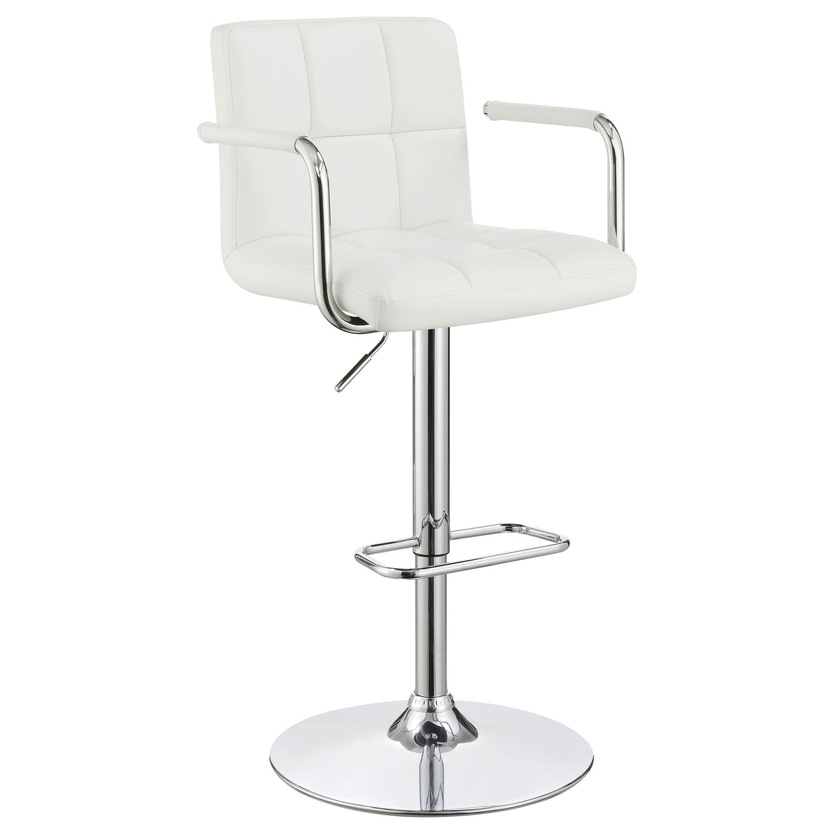 Adjustable Bar Stool - Palomar Adjustable Height Bar Stool White and Chrome