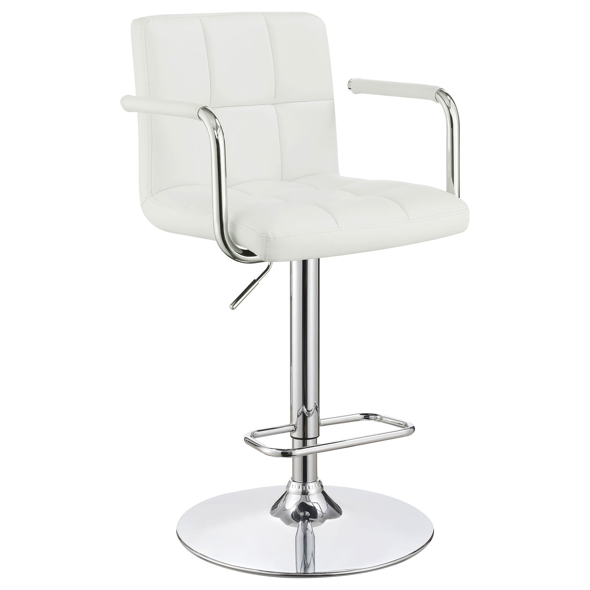 Adjustable Bar Stool - Palomar Adjustable Height Bar Stool White and Chrome