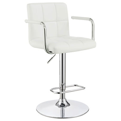 Adjustable Bar Stool - Palomar Adjustable Height Bar Stool White and Chrome