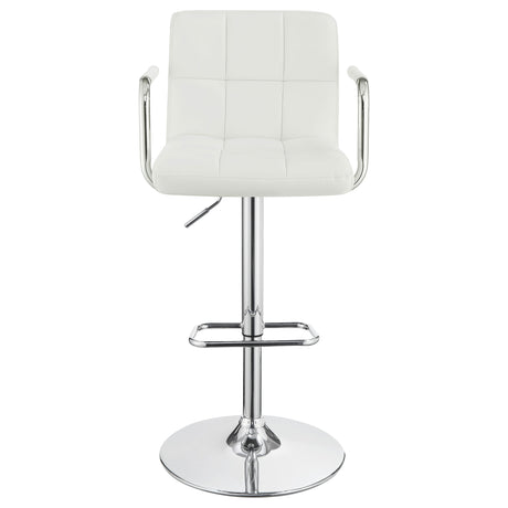 Adjustable Bar Stool - Palomar Adjustable Height Bar Stool White and Chrome