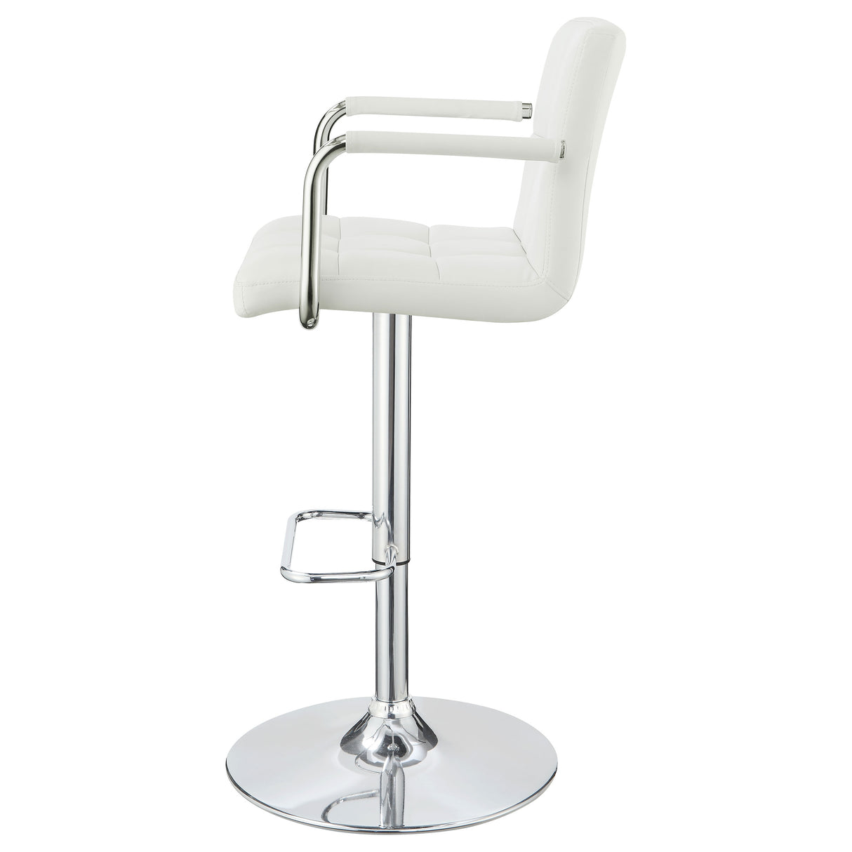 Adjustable Bar Stool - Palomar Adjustable Height Bar Stool White and Chrome