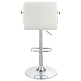 Adjustable Bar Stool - Palomar Adjustable Height Bar Stool White and Chrome