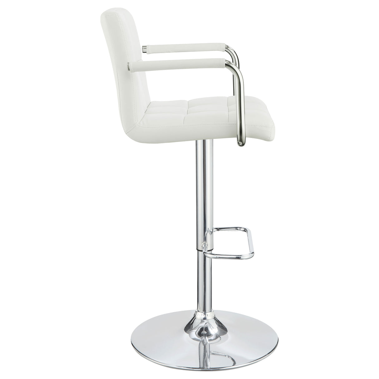 Adjustable Bar Stool - Palomar Adjustable Height Bar Stool White and Chrome