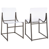 Adino Acrylic Dining Side Chair Clear and Black Nickel (Set of 2) | Coaster | Home Elegance USA