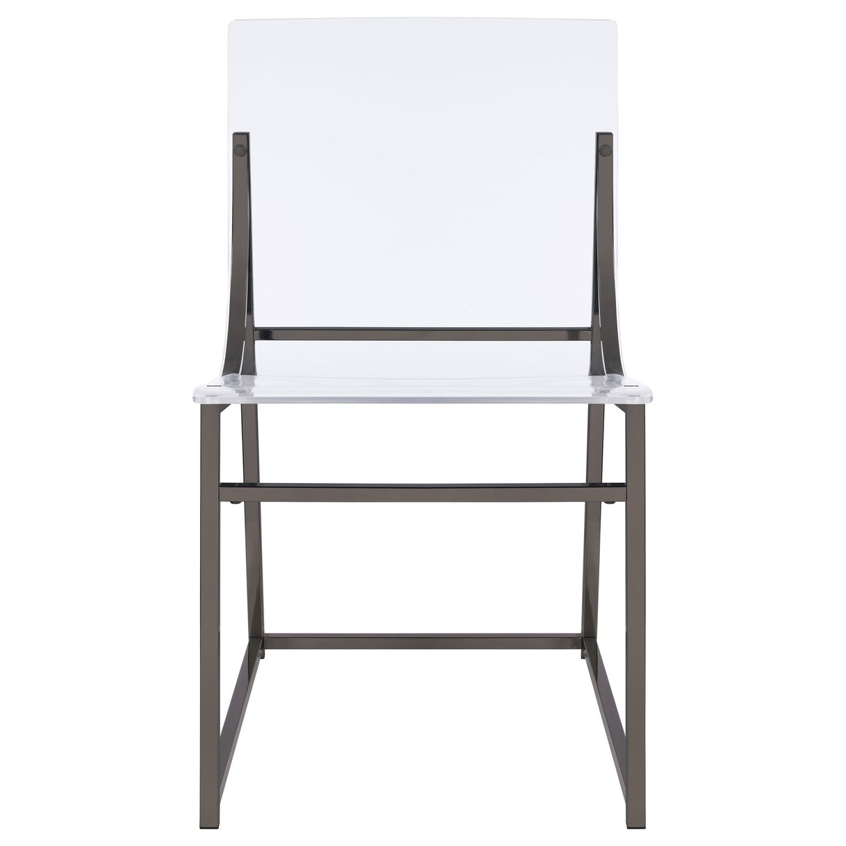 Adino Acrylic Dining Side Chair Clear and Black Nickel (Set of 2) | Coaster | Home Elegance USA