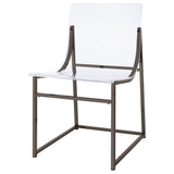 Adino Acrylic Dining Side Chair Clear and Black Nickel (Set of 2) | Coaster | Home Elegance USA