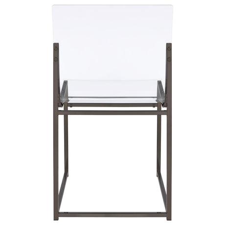 Adino Acrylic Dining Side Chair Clear and Black Nickel (Set of 2) | Coaster | Home Elegance USA