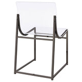 Adino Acrylic Dining Side Chair Clear and Black Nickel (Set of 2) | Coaster | Home Elegance USA