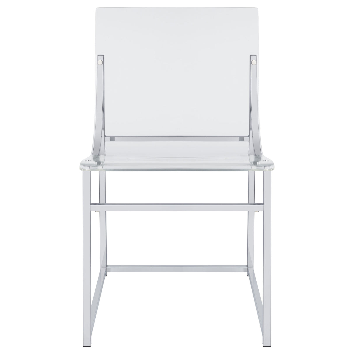 Adino Acrylic Dining Side Chair Chrome (Set of 2)