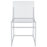 Adino Acrylic Dining Side Chair Chrome (Set of 2)