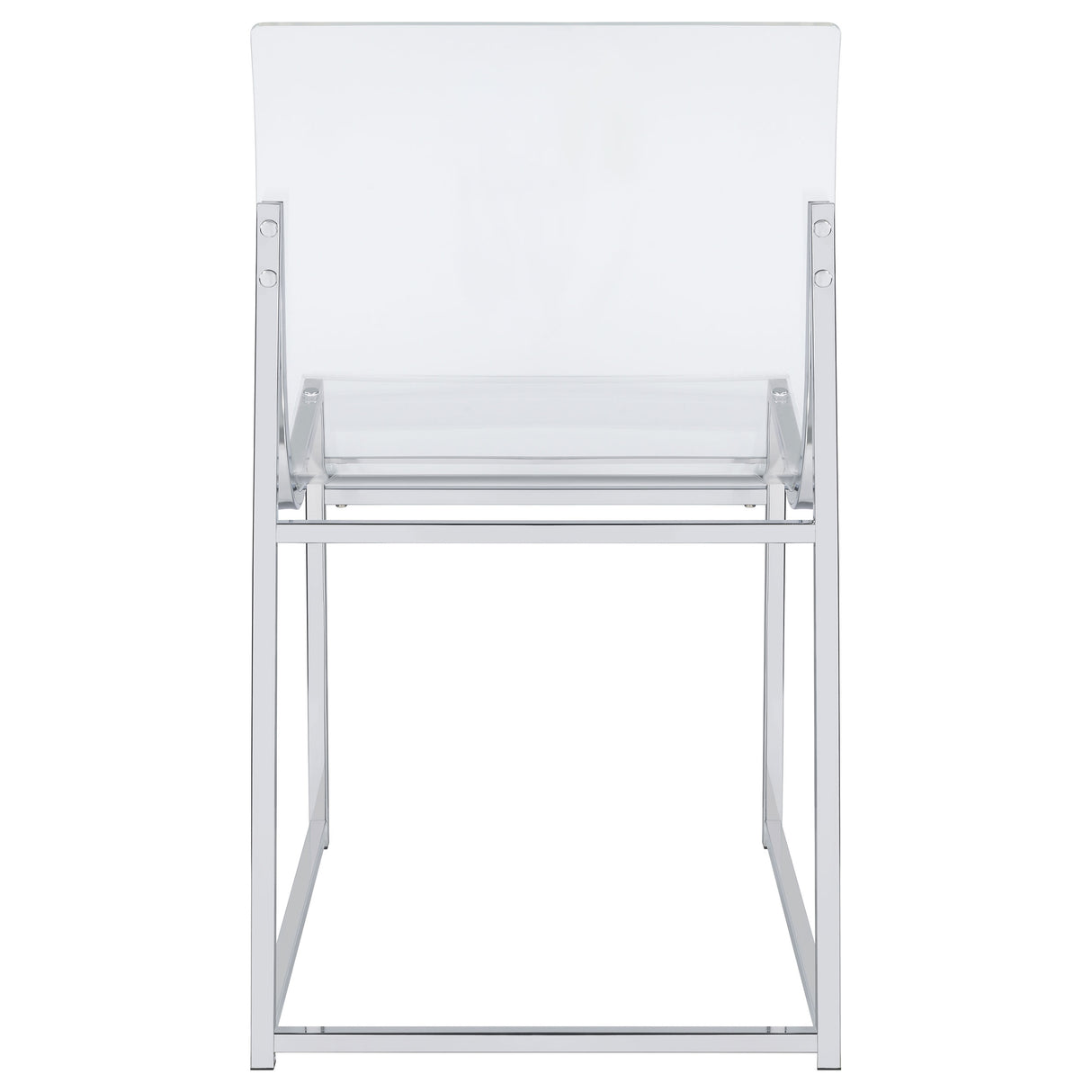 Adino Acrylic Dining Side Chair Chrome (Set of 2)