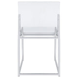 Adino Acrylic Dining Side Chair Chrome (Set of 2)