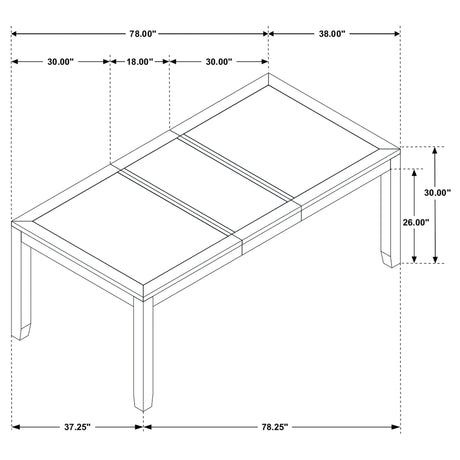 Elodie 5 - piece Dining Table Set with Extension Leaf Grey and Black - 121221 - S5 - image - 11