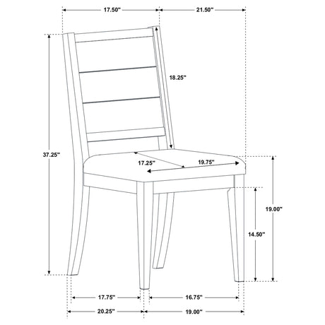 Elodie 5 - piece Dining Table Set with Extension Leaf Grey and Black - 121221 - S5 - image - 12