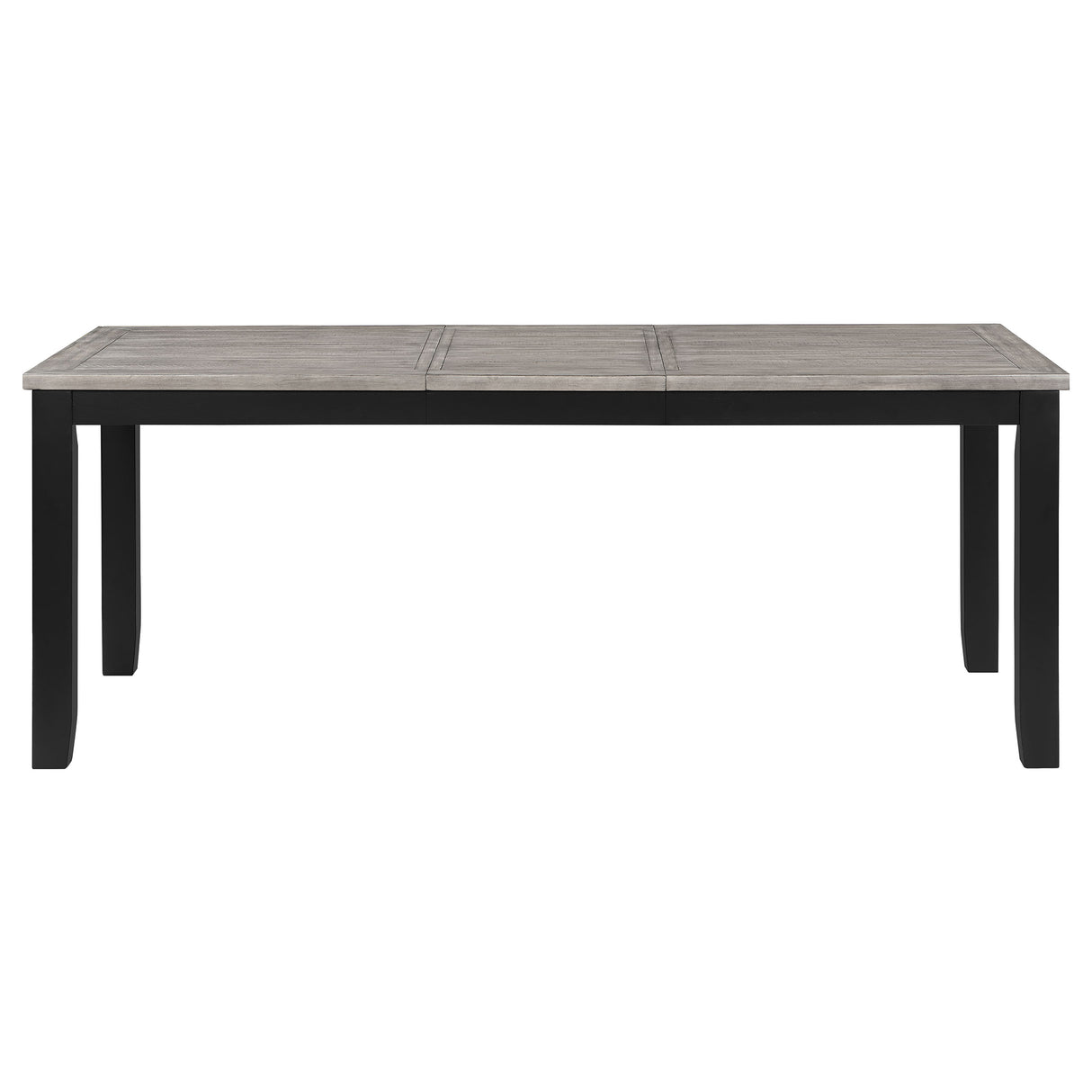 Dining Table - Elodie Rectangular Dining Table with Extension Grey and Black