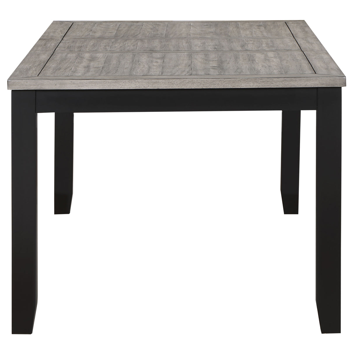 Dining Table - Elodie Rectangular Dining Table with Extension Grey and Black