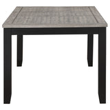 Dining Table - Elodie Rectangular Dining Table with Extension Grey and Black