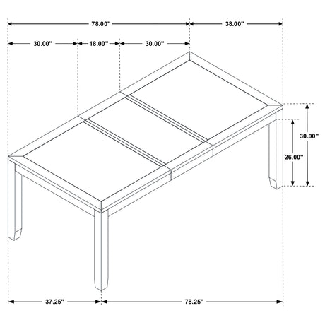 Dining Table - Elodie Rectangular Dining Table with Extension Grey and Black