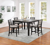 Elodie 5 - piece Counter Height Dining Table Set with Extension Leaf Grey and Black | Coaster | Home Elegance USA