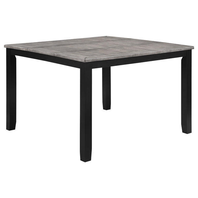 Counter Height Dining Table - Elodie Counter Height Dining Table with Extension Leaf Grey and Black