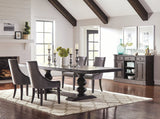 Phelps Rectangular Trestle Dining Set Antique Noir and Grey | Coaster | Home Elegance USA