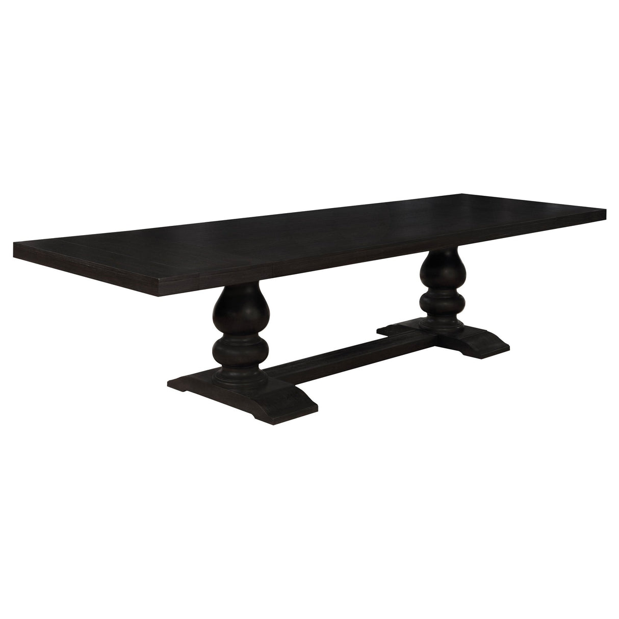 Phelps Rectangular Trestle Dining Set Antique Noir and Grey | Coaster | Home Elegance USA