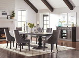 Phelps Rectangular Trestle Dining Set Antique Noir and Grey | Coaster | Home Elegance USA