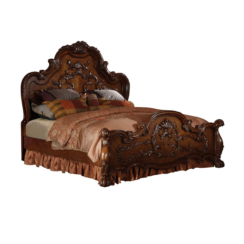 Acme - Dresden CK Bed 12134CK Cherry Oak Finish