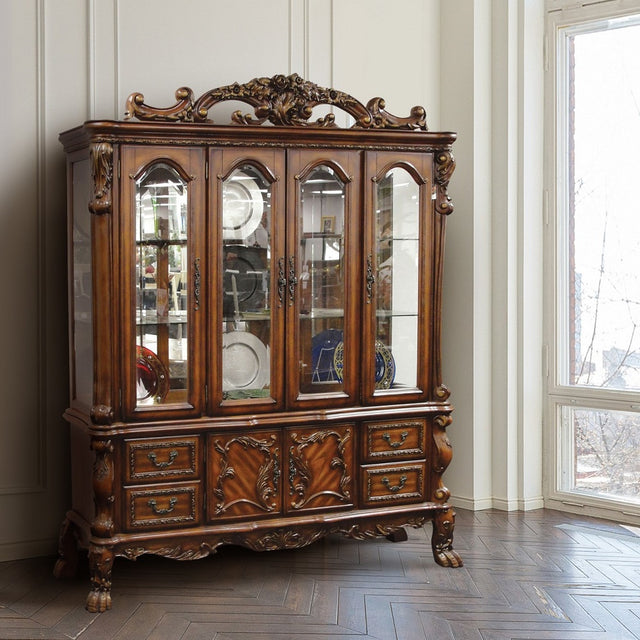 Acme - Dresden Hutch & Buffet 12155 Cherry Oak Finish