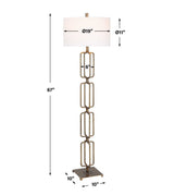 Link Brushed Gold Floor Lamp by Uttermost - View 10