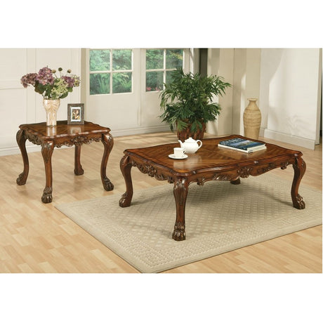 Acme - Dresden Coffee Table 12165 Cherry Oak Finish