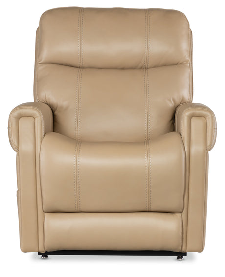 Carroll Power Recliner With Power Headrest, Lumbar & Lift - Beige by Hooker Furniture - View 12
