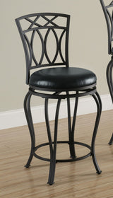 Adamsville Upholstered Swivel Counter Height Stool Black | Coaster - 122059 - Home Elegance USA - 2