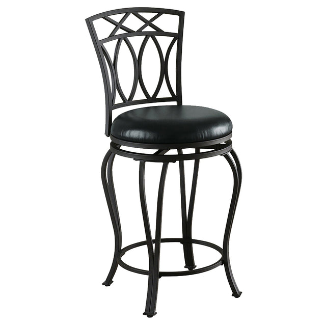 Adamsville Upholstered Swivel Counter Height Stool Black | Coaster - 122059 - Home Elegance USA - 1