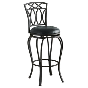 Swivel Bar Stool - Adamsville Upholstered Swivel Bar Stool Black