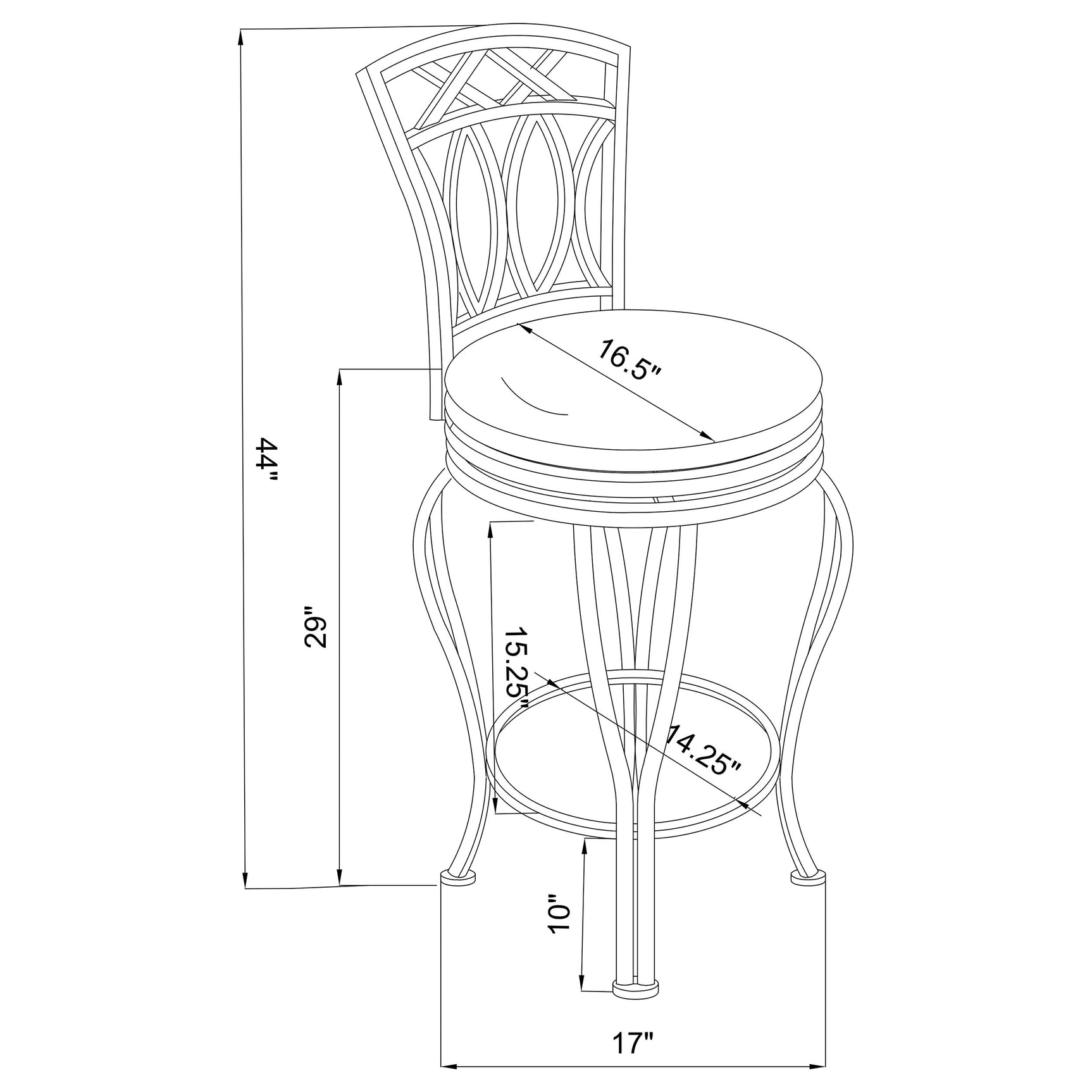 Swivel Bar Stool - Adamsville Upholstered Swivel Bar Stool Black