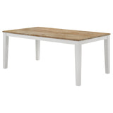 Dining Table - Hollis Rectangular Solid Wood Dining Table Brown and White