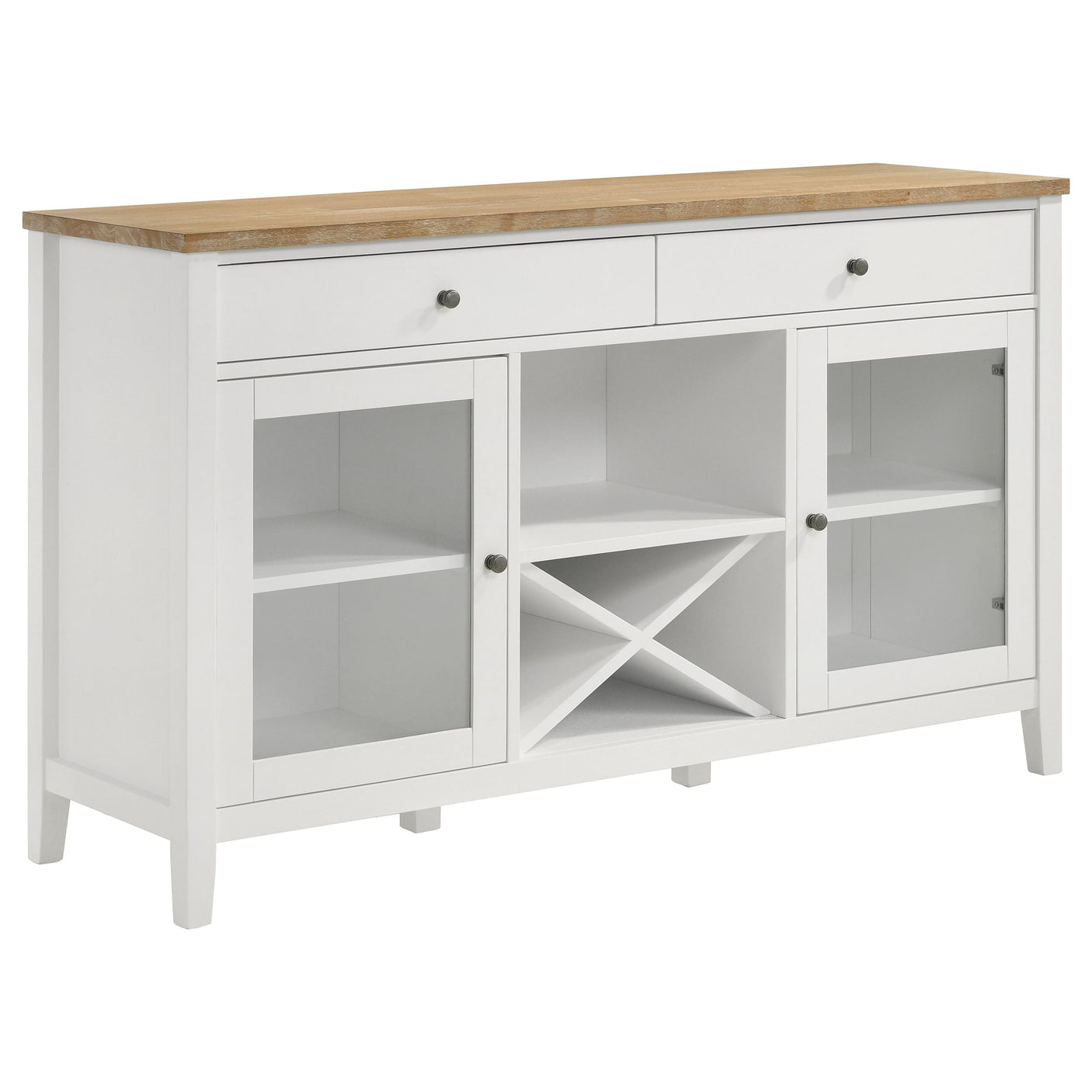 Sideboard - Hollis 2-door Dining Sideboard with Drawers Brown and White