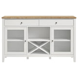 Sideboard - Hollis 2-door Dining Sideboard with Drawers Brown and White
