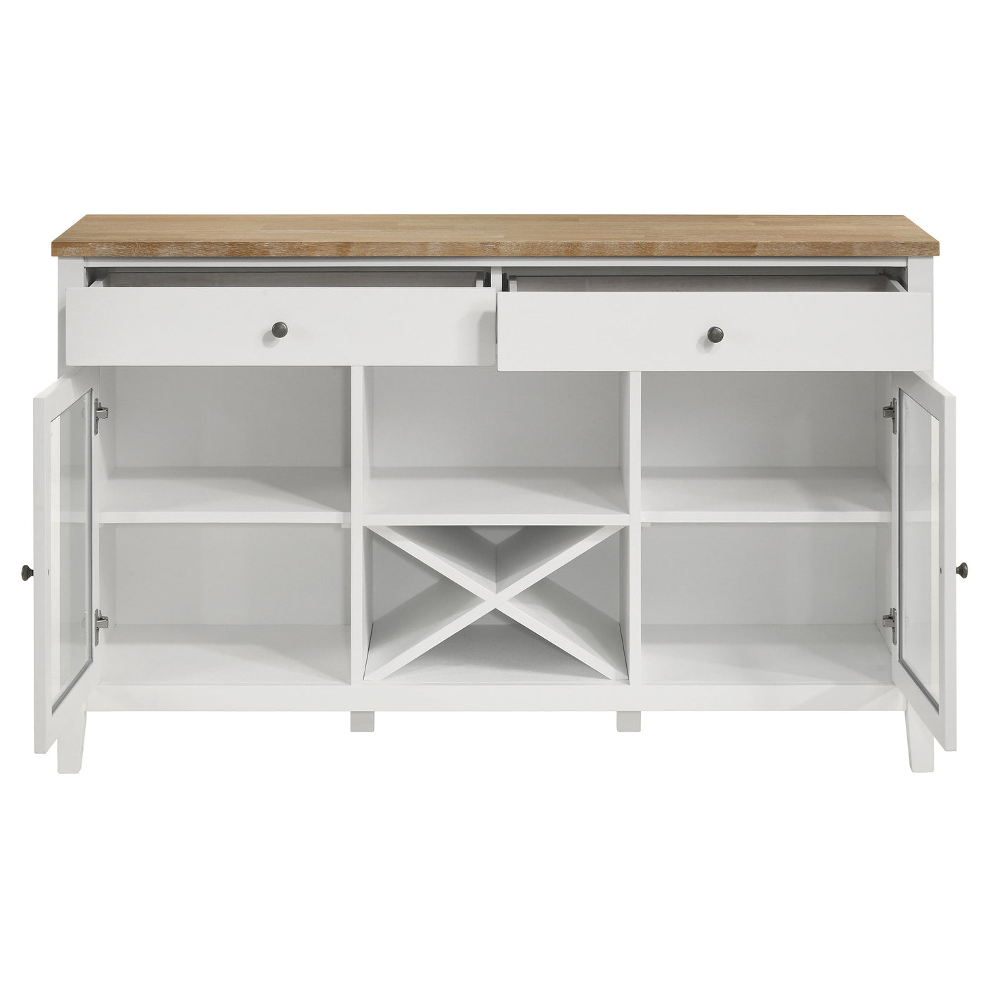 Sideboard - Hollis 2-door Dining Sideboard with Drawers Brown and White